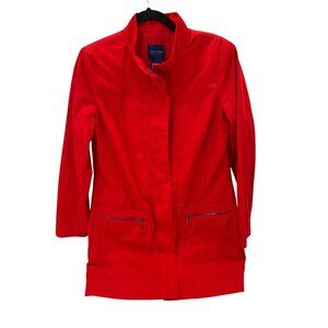 Doncaster Collection Women's Red Lightweight Jacket Zipper Pockets Size XL